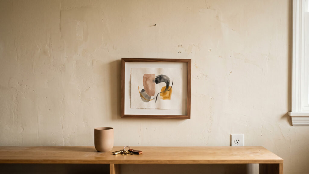 Japandi Art in minimalistic interior